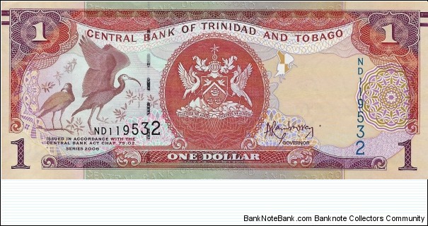 TRINIDAD AND TOBAGO
1 Dollar 2006 Banknote