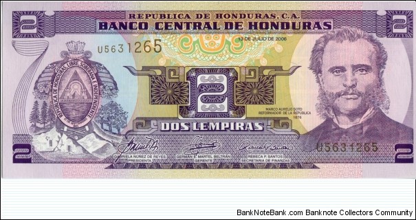 2 L - Honduran lempira Banknote