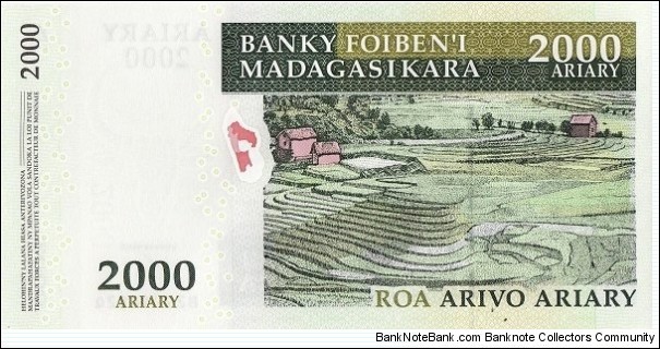 Banknote from Madagascar year 2008