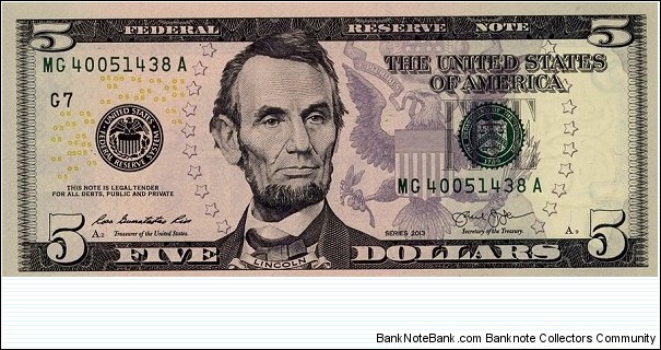 
5 $ - United States dollar Banknote