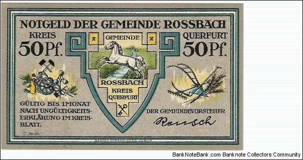 50 Pfennig Rossbach I  Banknote