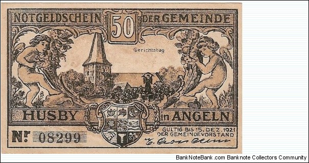 Husby in Angeln 50 Pfennig Banknote