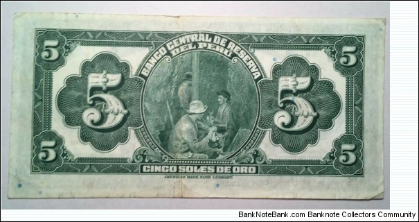 Banknote from Peru year 1939