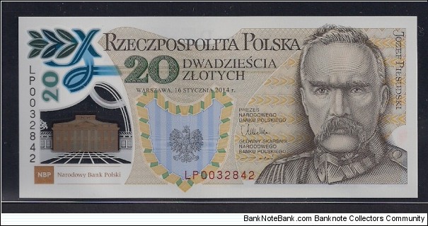 Poland 20 pln Polymer Banknote