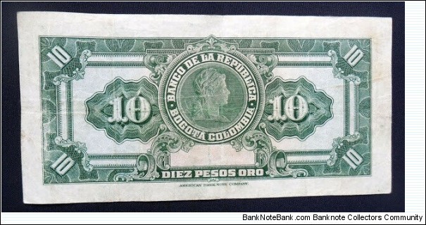 Banknote from Colombia year 1959