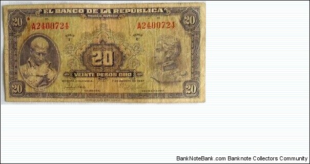 SOLD-BILLETE-COLOMBIA-20-PESOS-ORO-1947-CALDAS-P392d-REF-CO502-USA-SELLER thumbnail 1
BILLETE-COLOMBIA-20-PESOS-ORO-1947-CALDAS-P392d-REF-CO502-USA-SELLER thumbnail 2
Have one to sell? Sell now- Have one to sell?
BILLETE COLOMBIA 20 PESOS ORO 1947 CALDAS P392d REF CO502 SOLD Banknote