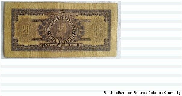 Banknote from Colombia year 1947