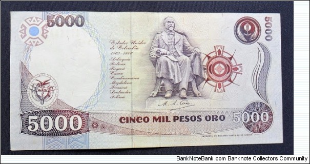 Banknote from Colombia year 1992