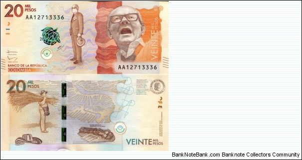 Banknote from Colombia year 2015