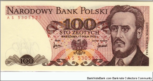 P-143b 100 Zlotych Banknote