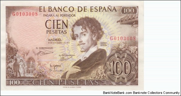 P-150 100 Pesetas Banknote