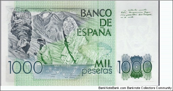 Banknote from Spain year 1982