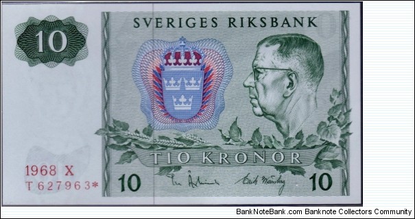 P-52r1 10 Kronor(Replacement) Banknote