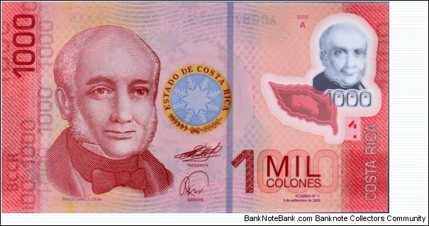 P-274a 1000 Colones Banknote