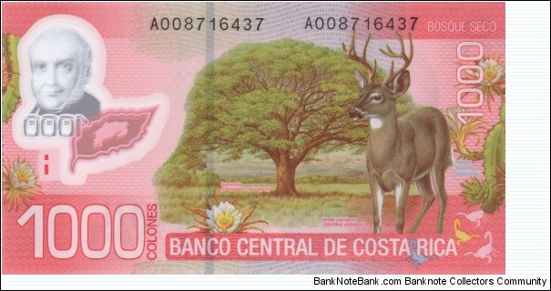 Banknote from Costa Rica year 2009