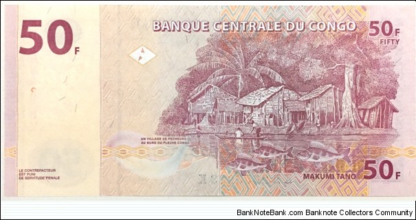 Banknote from Congo year 2013
