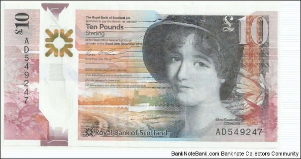 Scotland 10 Pounds 2016-The Royal Bank of Scotland Banknote
