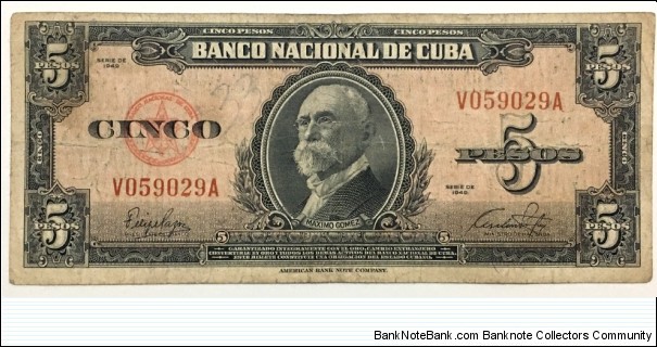 5 Pesos(1949) Banknote