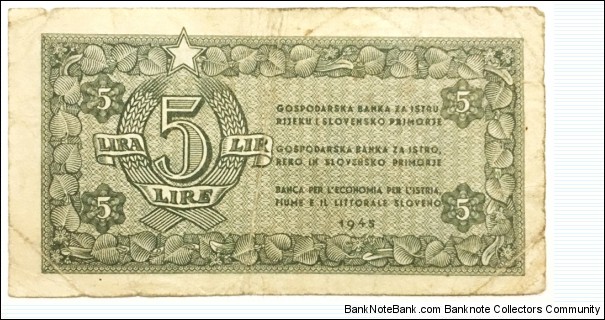 Banknote from Yugoslavia year 1945