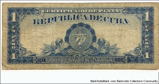 Banknote from Cuba year 1938