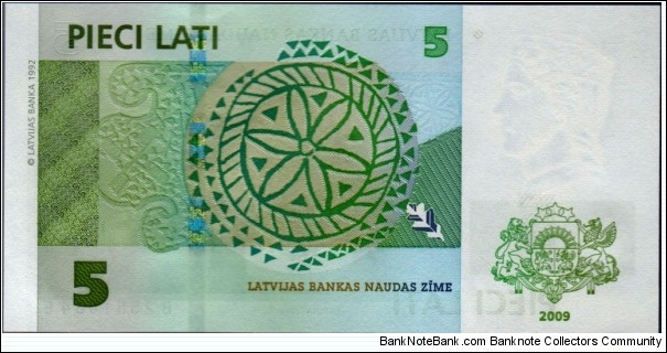Banknote from Latvia year 2009