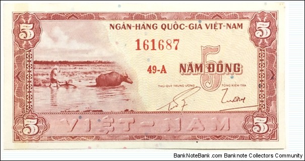 5 Dong (South Vietnam/ 3rd Issue 1955) Banknote