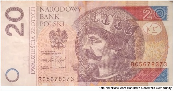 Poland 20 Złotych
BC 5678373 Banknote