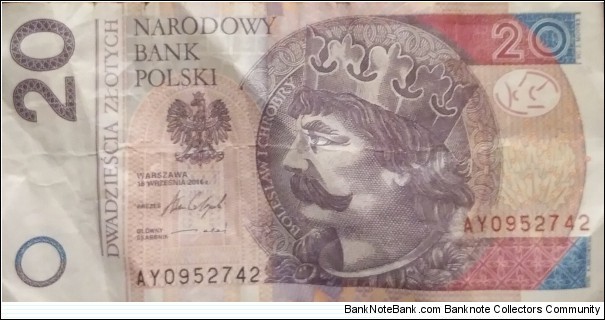 Poland 20 Złotych
AY 0952742 Banknote