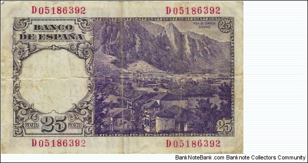 Banknote from Spain year 1946