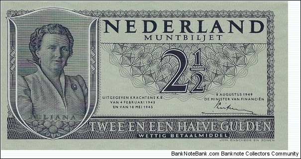 NETHERLANDS 2.5 Gulden 1949 Banknote