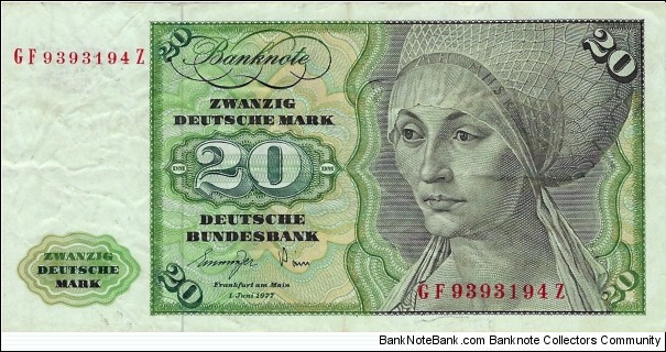GERMANY 20 Deutsche Mark 1977 Banknote