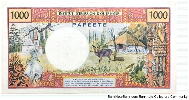 Banknote from French Polynesia year 1977