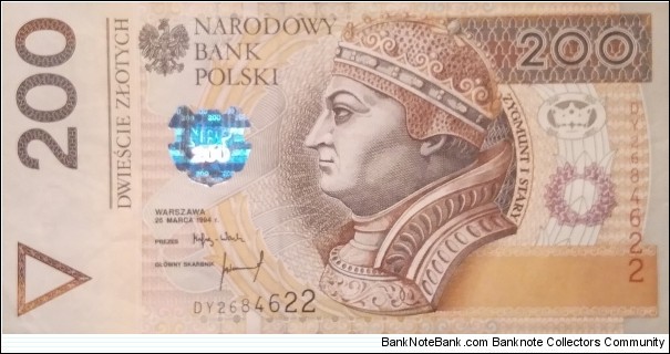 Poland 200 Złotych
DY 2684622 Banknote