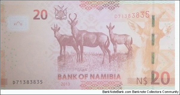 Banknote from Namibia year 2013
