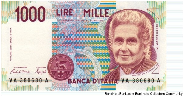 P-114a 1000 Lire Banknote