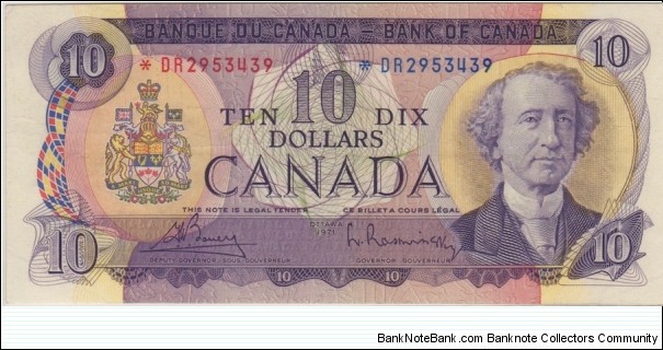 BC-49bA $10 *D/R Replacement  Banknote