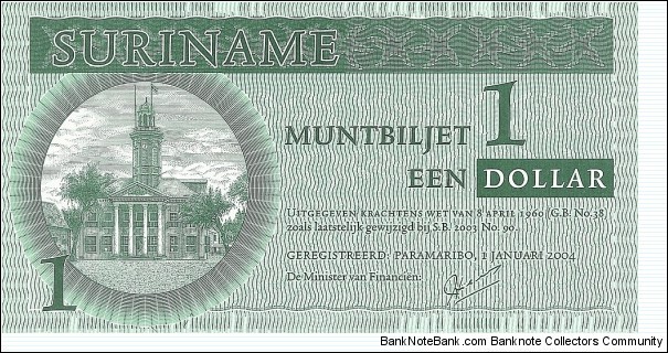 Suriname 1 Dollar Banknote