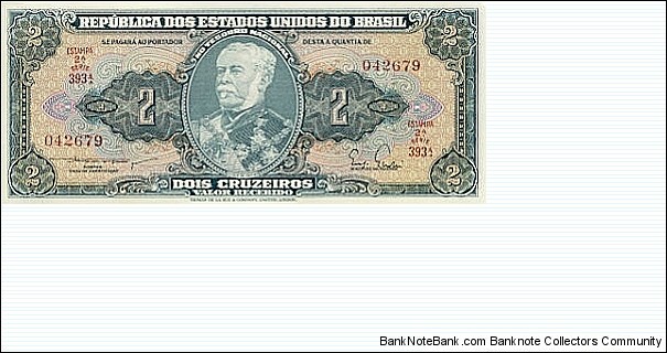 Brazil 2 Cruzeiros Banknote