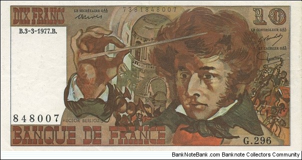 10 Francs - Hector Berlioz Banknote