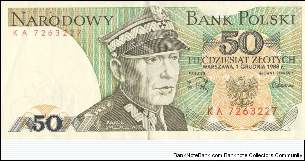 Poland 50 zlotych 1988 Banknote