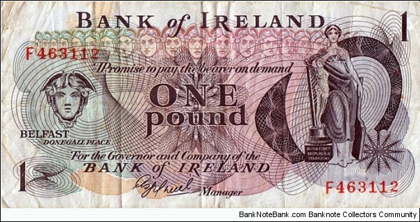 Ulster (Northern Ireland) N.D. (1977) 1 Pound. Banknote