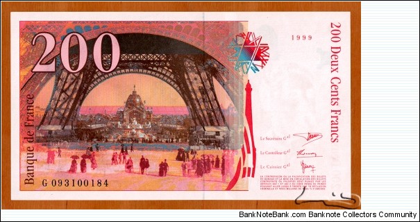 Banknote from France year 1999
