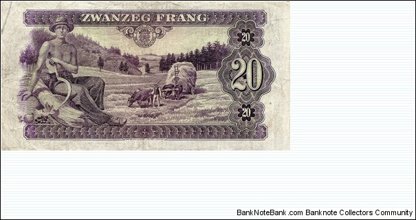 Banknote from Luxembourg year 1943
