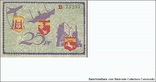 25 Pfennig Notgeld City of Bremenhaven Banknote