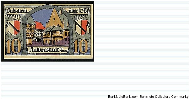 10 Pfennig Notgeld City of Halberstadt Banknote