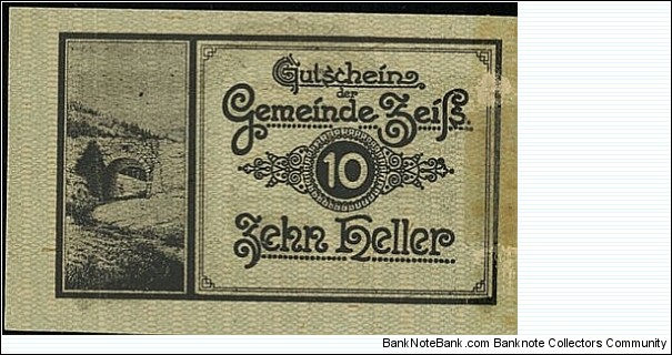 10 Heller - Zeiss Banknote