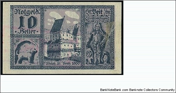 10 Heller - Sankt Veit Banknote