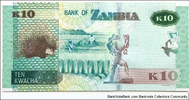 Banknote from Zambia year 2018
