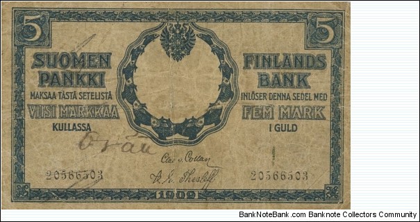 5 Markkaa Banknote