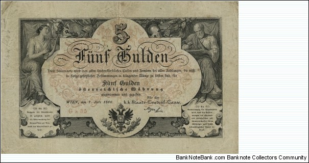 5 Gulden - Pięć złotych reńskich Banknote